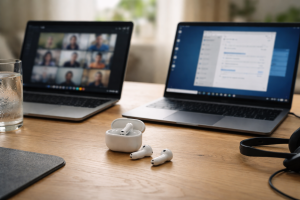 Hvorfor dine AirPods lyder som en dåse på Teams - og hvordan du slipper ud igen